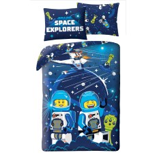 SINGLE DUVET SET MICROFIBER 140 X 200 CM LEGO SPACE EXPLORERS LEG-1245BL
