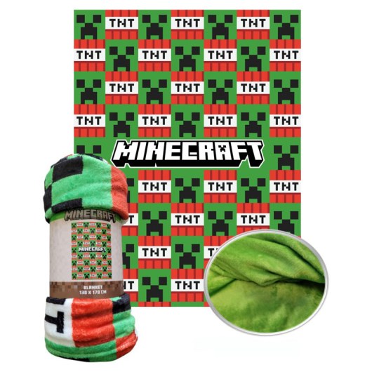 FLEECE BLANKET CORAL 130 X 170 CM MINECRAFT MNC-4165FB