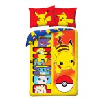 POŚCIEL BAWEŁNIANA 140 X 200 CM POKEMON PIKACHU POK-1074BL