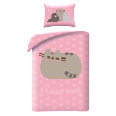 SINGLE DUVET SET MICROFIBER 140 X 200 CM PUSHEEN THE CAT PUS-9092BL