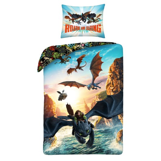 POŚCIEL MIKROFIBRA 140 X 200 CM HOW TO TRAIN YOUR DRAGON HTTD-8620BL