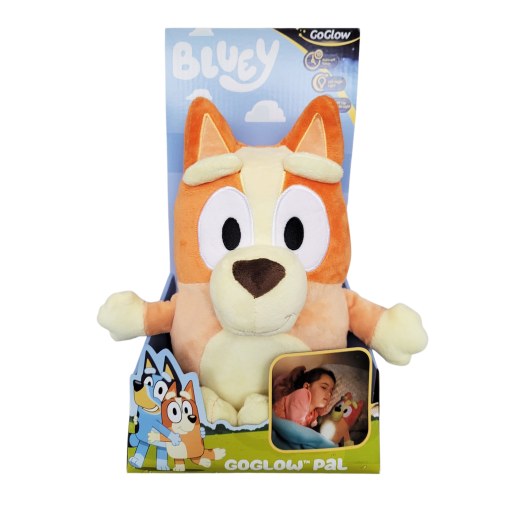 SOFT TOY NIGHT LIGHT 2W1 GOGLOW BLUEY BINGO BY-9962PL