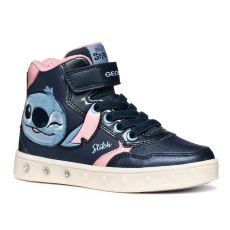 SHOES GEOX SKYLIN DISNEY STITCH NAVY/PINK LED LIGHTS