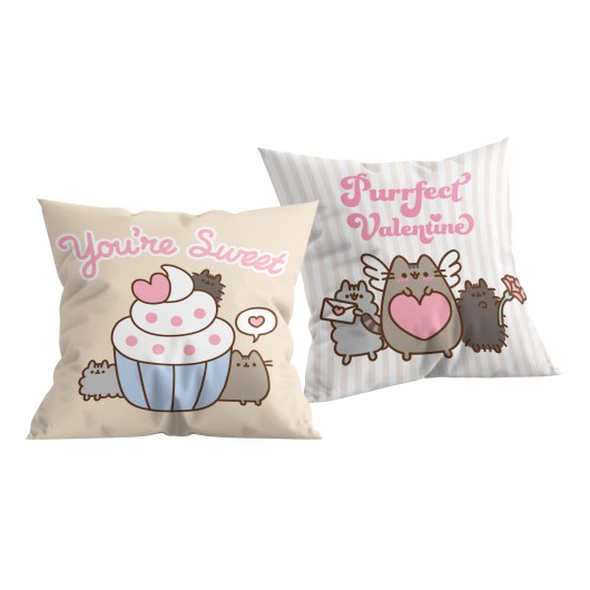 PODUSZKA DEKORACYJNA DWUSTRONNA 40 X 40 PUSHEEN THE CAT PUS-3570C