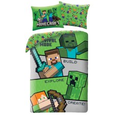 POSCIEL MIKROFIBRA 140 X 200 CM MINECRAFT MNC-783BL