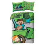 SINGLE DUVET SET MICROFIBER 140 X 200 CM MINECRAFT MNC-783BL