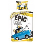 DOUBLE SIDED BEDDING SET 140 X 200 CM MINIONS MIN-9977BL