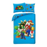 SINGLE DUVET SET MICROFIBER 140 X 200 CM NINTENDO SUPER MARIO BROS NO-668BL
