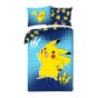 SINGLE DUVET SET MICROFIBER 140 X 200 CM POKEMON PIKACHU POK-1132BL