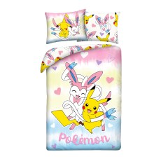 SINGLE DUVET SET MICROFIBER 140 X 200 CM POKEMON PIKACHU POK-1075BL