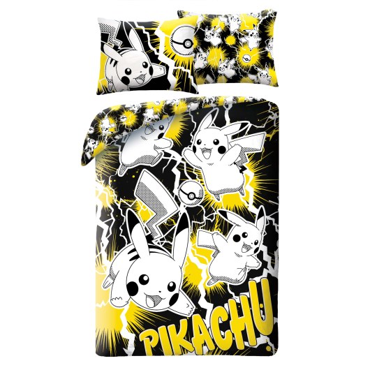 POŚCIEL MIKROFIBRA 140 X 200 CM POKEMON PIKACHU POK-1156BL