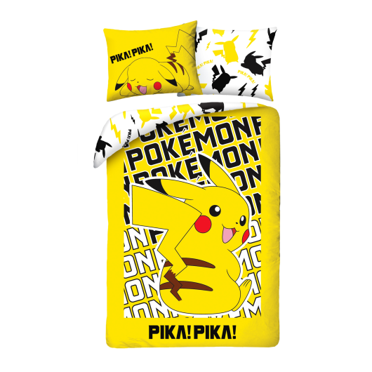 SINGLE DUVET SET MICROFIBER 140 X 200 CM POKEMON PIKACHU POK-1042BL