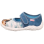 PANTOFLE TEKSTYLNE KAPCIE SUPERFIT BONNY BLAU 1-000281-8040