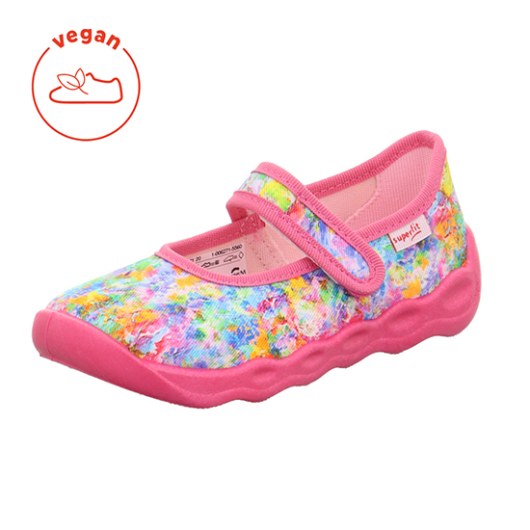 PANTOFLE TEKSTYLNE KAPCIE SUPERFIT BUBBLE ROSA 1-006271-5560