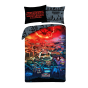SINGLE DUVET SET MICROFIBER 140 X 200 STRANGER THINGS STR-066BL