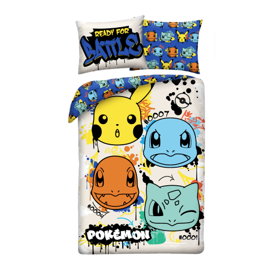 SINGLE DUVET SET MICROFIBER 140 X 200 CM POKEMON PIKACHU POK-1153BL