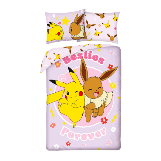 POŚCIEL MIKROFIBRA 140 X 200 CM POKEMON PIKACHU POK-1198BL