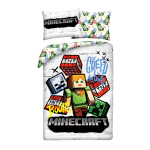 POŚCIEL MIKROFIBRA 140 X 200 CM MINECRAFT MNC-743BL