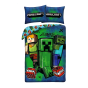 SINGLE DUVET SET MICROFIBER 140 X 200 CM MINECRAFT MNC-948BL