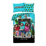 SINGLE DUVET SET MICROFIBER 140 X 200 CM MINECRAFT MOVIE MNM-009BL