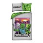 SINGLE DUVET SET MICROFIBER 140 X 200 CM MINECRAFT MOVIE MNM-016BL