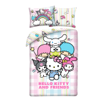 SINGLE DUVET SET MICROFIBER 140 X 200 CM HELLO KITTY HK-454BL