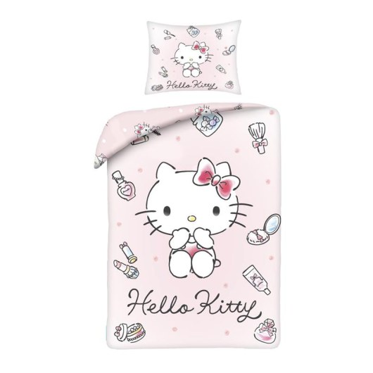 SINGLE DUVET SET MICROFIBER 140 X 200 CM HELLO KITTY HKB-80172BL