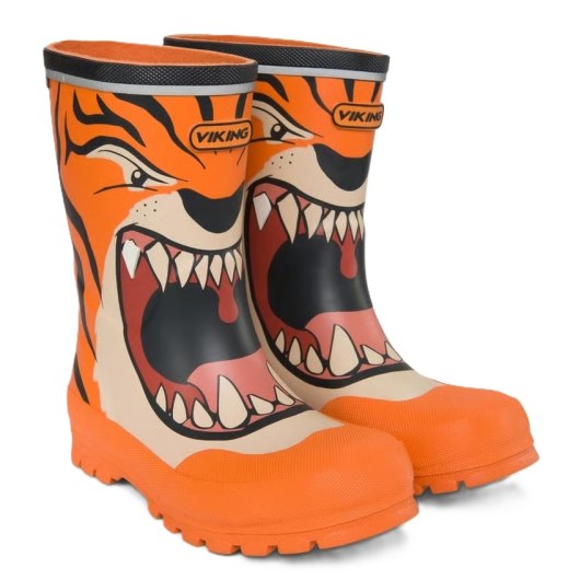 VIKING JOLLY PRINT RUBBER BOOTS ORANGE/MULTI