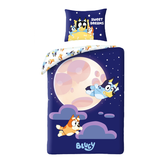 SINGLE DUVET SET 140 X 200 CM BLUEY BY-9665BL