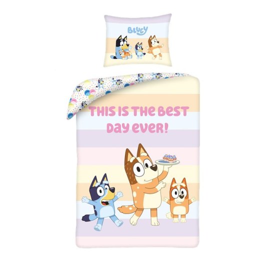 SINGLE DUVET SET 160 X 200 CM BLUEY BY-9672BL