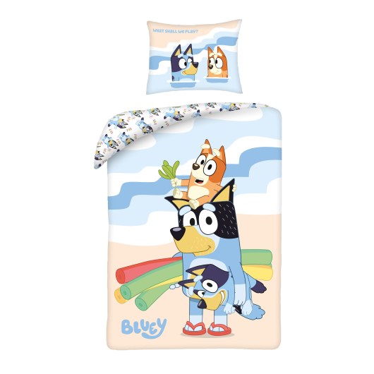 SINGLE DUVET SET 140 X 200 CM BLUEY BY-9689BL