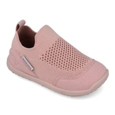 PANTOFLE KAPCIE DZIANINOWE BAREFOOT BIOMECANICS FIRST STEPS OLD ROSE