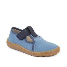SLIPPERS FRODDO BAREFOOT CANVAS T-BAR DENIM