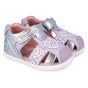 SANDAŁY BAREFOOT BIOMECANICS FIRST STEPS 262161-B879 PLATA Y LILA