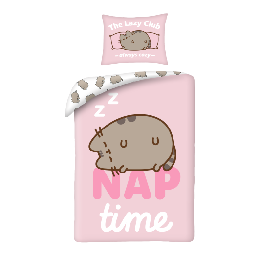 SINGLE DUVET SET MICROFIBER 140 X 200 CM PUSHEEN THE CAT PUS-2283BL
