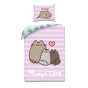 SINGLE DUVET SET MICROFIBER 140 X 200 CM PUSHEEN THE CAT PUS-2276BL