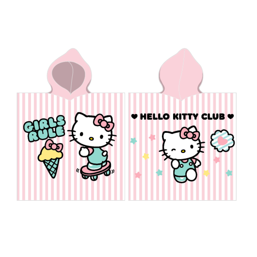 BATH TOWEL PONCHO 55 X 110 CM HELLO KITTY HK231054-PONCHO