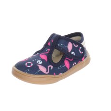 PANTOFLE KAPCIE BAREFOOT MILAMI TREND NAVY BLUE FLAMINGOS
