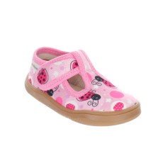 PANTOFLE KAPCIE BAREFOOT MILAMI TREND PINK LADYBUG