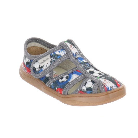 SLIPPERS SANDALS BAREFOOT MILAMI GREY FOOTBALL