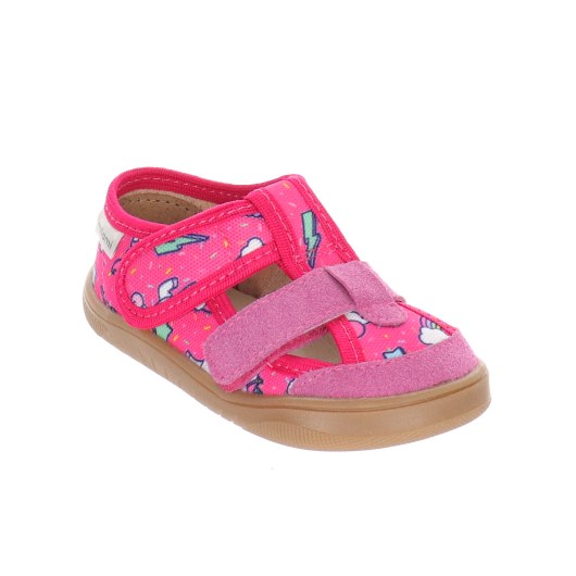 PANTOFLE KAPCIE BAREFOOT MILAMI FUXIA UNICORNS