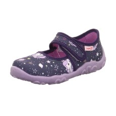 PANTOFLE TEKSTYLNE KAPCIE SUPERFIT BONNY LILA/MEHRFARBIG 1-800283-8570